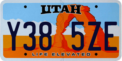 UT license plate Y385ZE