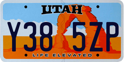 UT license plate Y385ZP