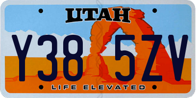 UT license plate Y385ZV