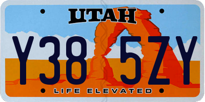 UT license plate Y385ZY