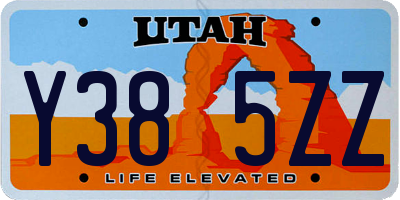 UT license plate Y385ZZ