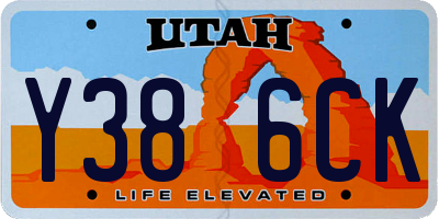UT license plate Y386CK