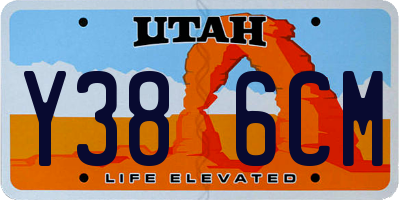 UT license plate Y386CM