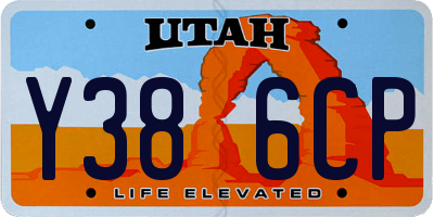 UT license plate Y386CP