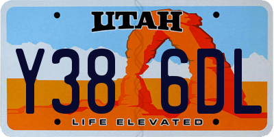 UT license plate Y386DL