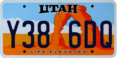 UT license plate Y386DQ