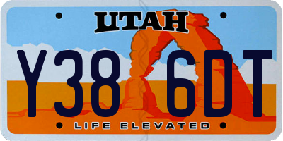 UT license plate Y386DT
