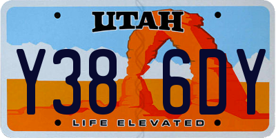 UT license plate Y386DY