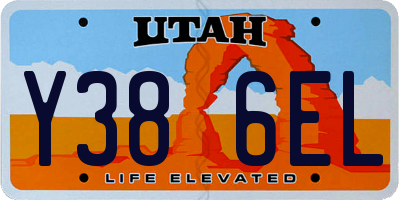UT license plate Y386EL