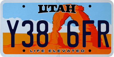 UT license plate Y386FR