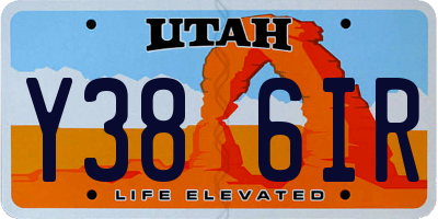 UT license plate Y386IR