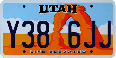 UT license plate Y386JJ