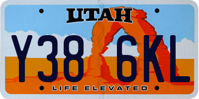 UT license plate Y386KL