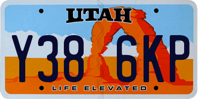UT license plate Y386KP