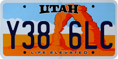 UT license plate Y386LC