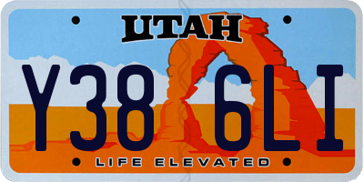 UT license plate Y386LI