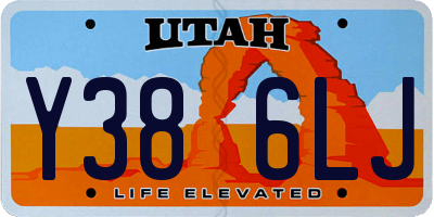 UT license plate Y386LJ