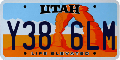 UT license plate Y386LM