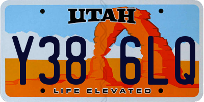 UT license plate Y386LQ