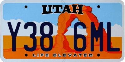 UT license plate Y386ML