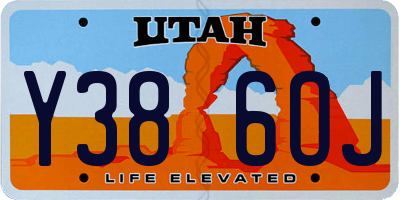 UT license plate Y386OJ