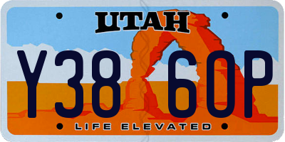 UT license plate Y386OP