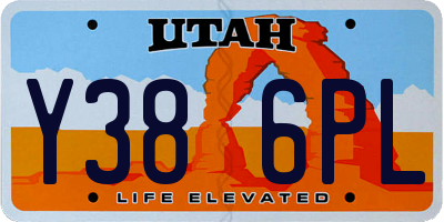 UT license plate Y386PL