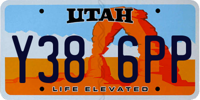 UT license plate Y386PP
