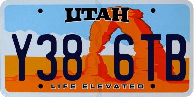 UT license plate Y386TB