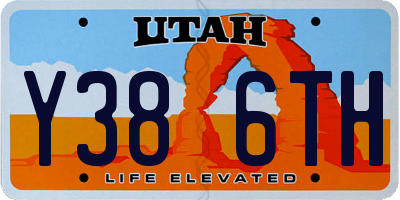 UT license plate Y386TH