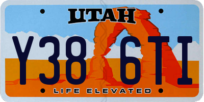 UT license plate Y386TI