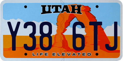 UT license plate Y386TJ