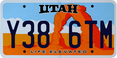 UT license plate Y386TM
