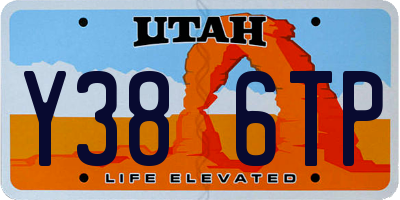 UT license plate Y386TP