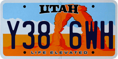 UT license plate Y386WH