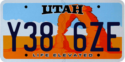 UT license plate Y386ZE
