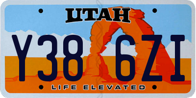 UT license plate Y386ZI