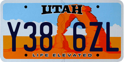 UT license plate Y386ZL