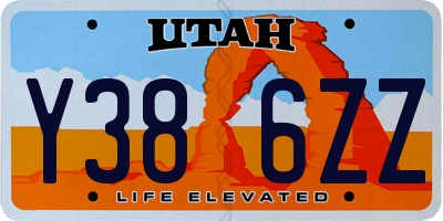 UT license plate Y386ZZ