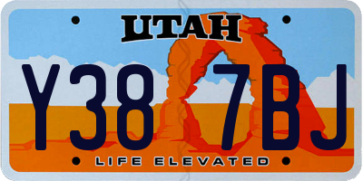 UT license plate Y387BJ