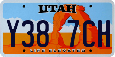 UT license plate Y387CH