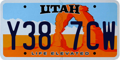 UT license plate Y387CW