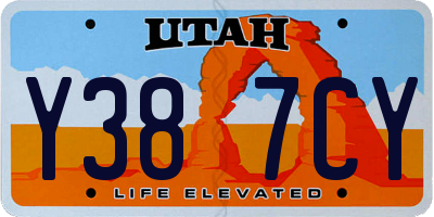 UT license plate Y387CY