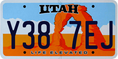 UT license plate Y387EJ