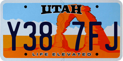 UT license plate Y387FJ