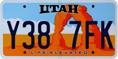 UT license plate Y387FK