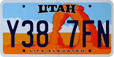 UT license plate Y387FN