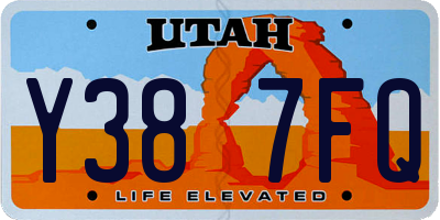 UT license plate Y387FQ