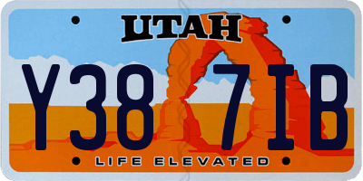 UT license plate Y387IB