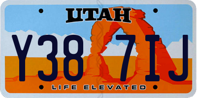 UT license plate Y387IJ
